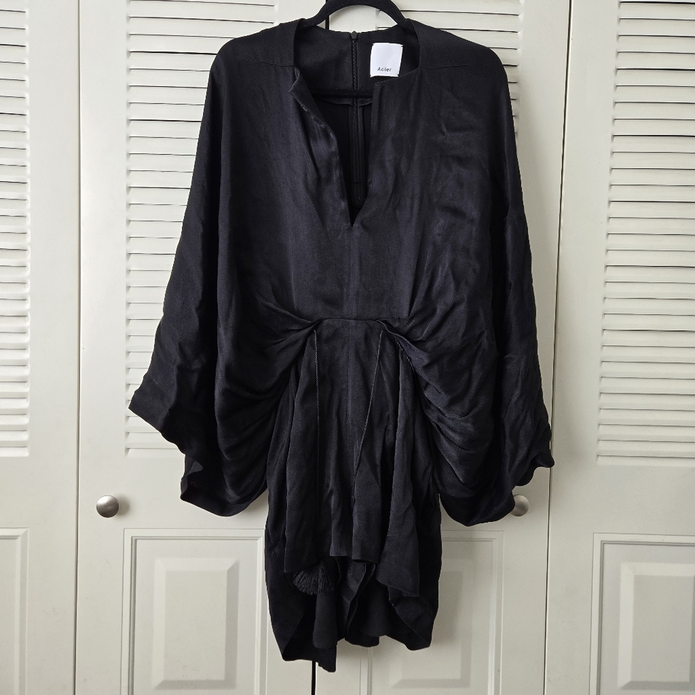 Acler Rompers Batwing Sleeves Black Size 4   #001